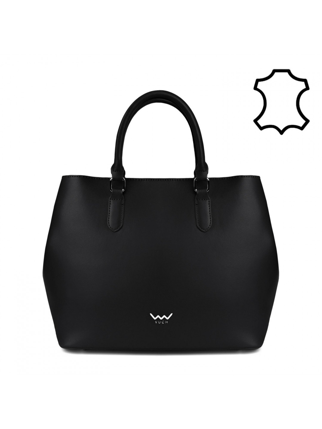 Dámská kožená kabelka do ruky černá – Vuch Cassidy